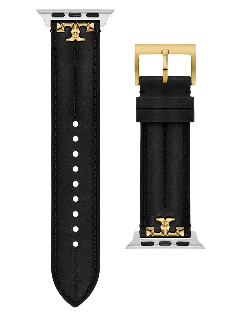 Tory Burch The Kira Black Leather Strap For Apple Watch® 38mm-46mm